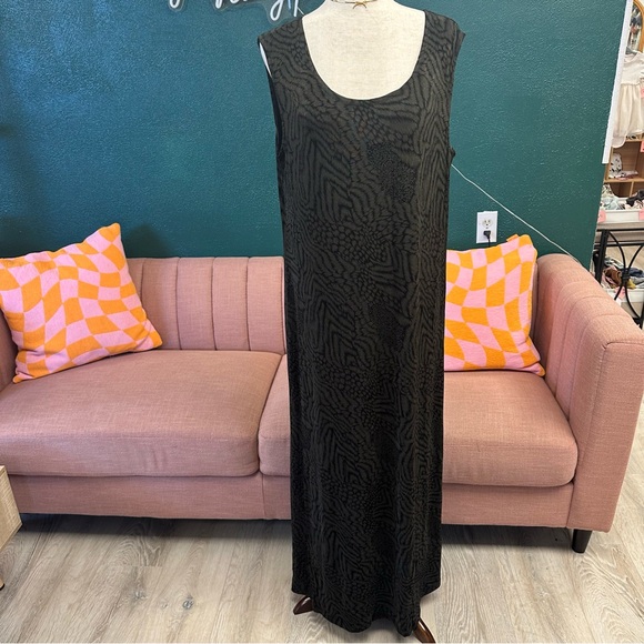 Carole Little green/black jersey maxi dress NWT - Picture 1 of 6